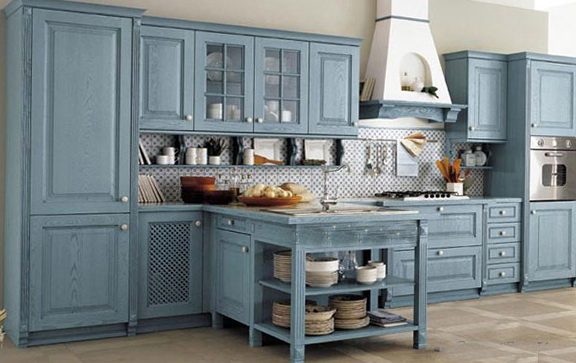 3 blue furniture