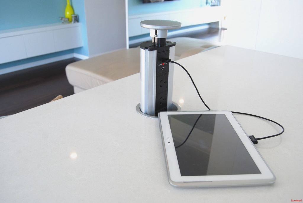 Kitchen Island with Trendy Electrical Outlet